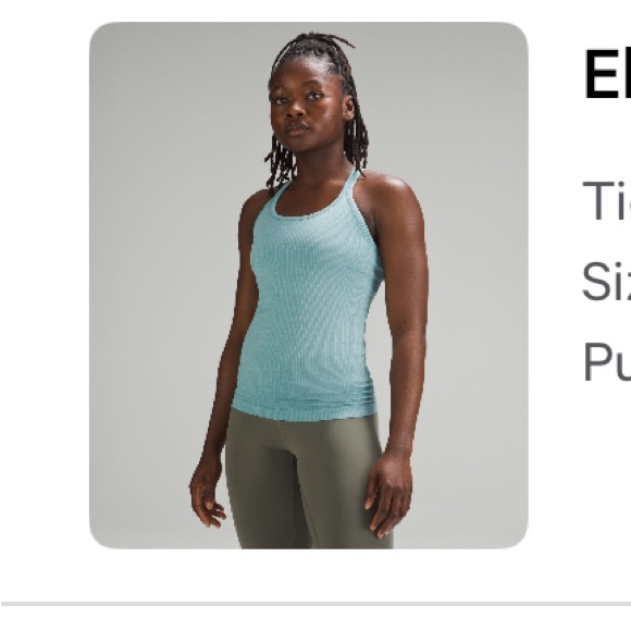 Lululemon Ebb to Street Tank Tidal Teal - Picture 1 of 4